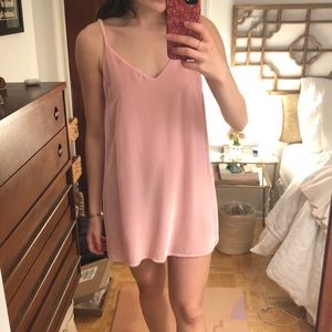 Reformation baby pink velvet dress